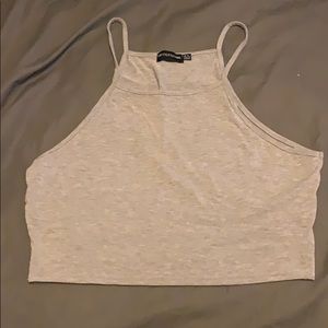 Gray crop top